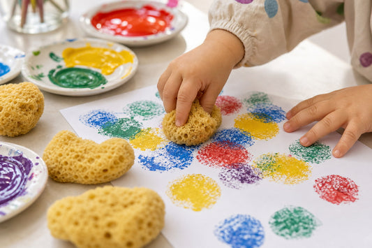 Malen mit Schwamm für Kinder: 7 Ideen ohne Sauerei