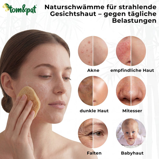 Gesichtsschwamm für eine sanfte Pflegeroutine bei empfindlicher Haut