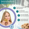 Grafik zur nachhaltigen Nutzung von Menstruationsschwämmen als grüne Tampon-Alternative mit Vorteilen wie hypoallergen, plastikfrei und wiederverwendbar