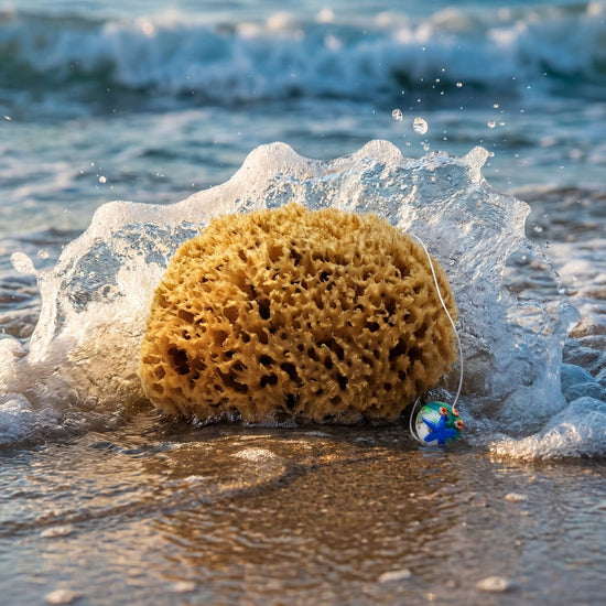 Naturschwamm Honeycomb im Meer – echter Meeresschwamm aus griechischen Gewässern