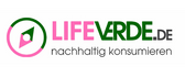 Logo des Nachhaltigkeitsportals LifeVerde.de mit Kompass-Symbol und Slogan 'nachhaltig konsumieren'