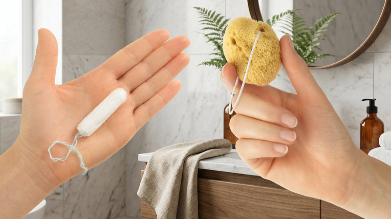 Video: Menstruationsschwamm mit Kordel — Anwendung mit Rückholband