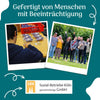 Verpackung der Naturschwämme durch Menschen mit Beeinträchtigung bei den Sozial-Betrieben Köln, unterstützende und inklusive Produktion